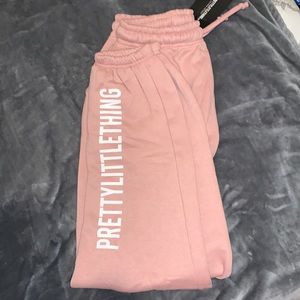 Prettylittlething jogger blush pink size US6 new with tags